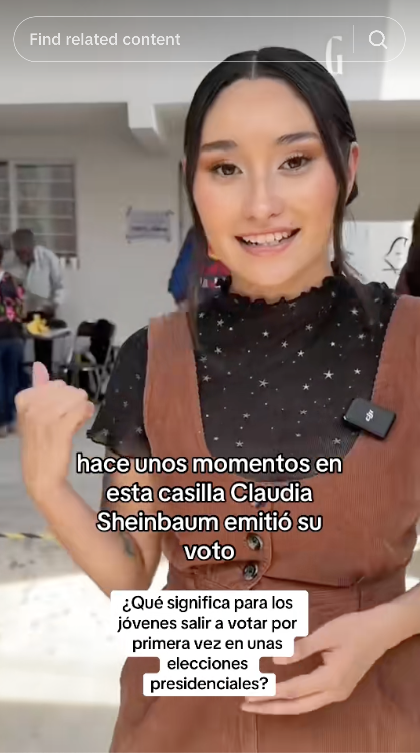 Screenshot of a TikTok video showing a female reporter of Gatopardo magazine talking. (Photo: Screenshot of Gatopardo's TikTok)